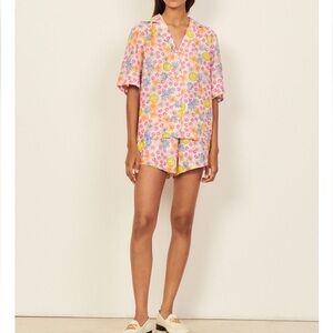 SANDRO PARIS Smiley® Printed flowing shirt Suze 0 Original price: $280